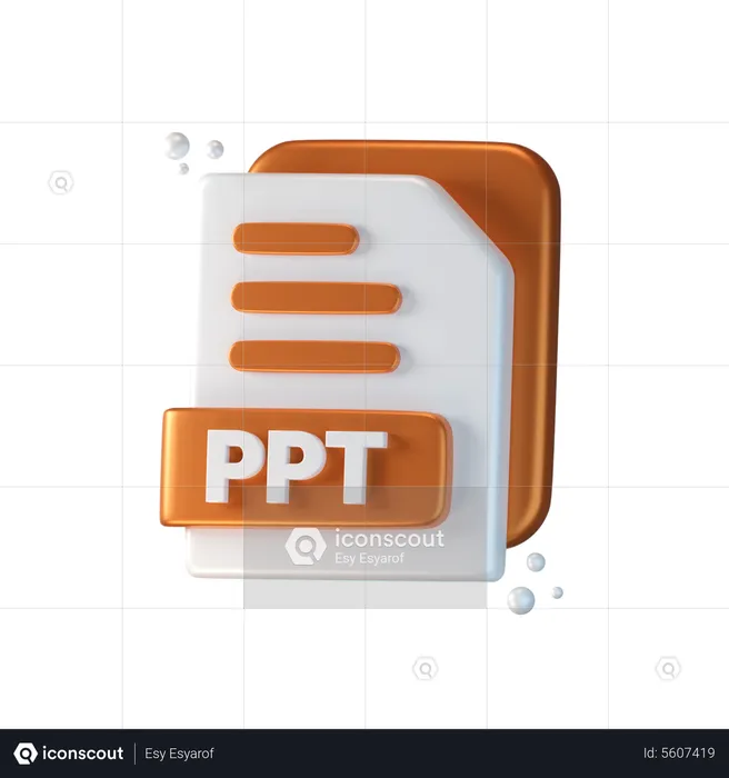 Archivo ppt  3D Icon