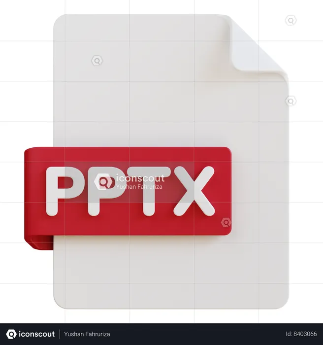 Archivo pptx  3D Icon