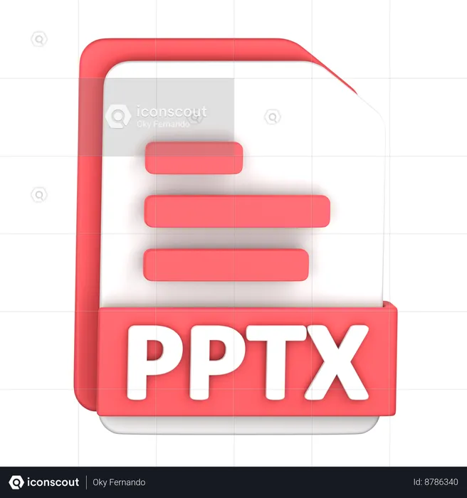 Archivo pptx  3D Icon