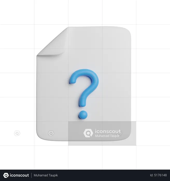 Archivo Preguntar  3D Icon