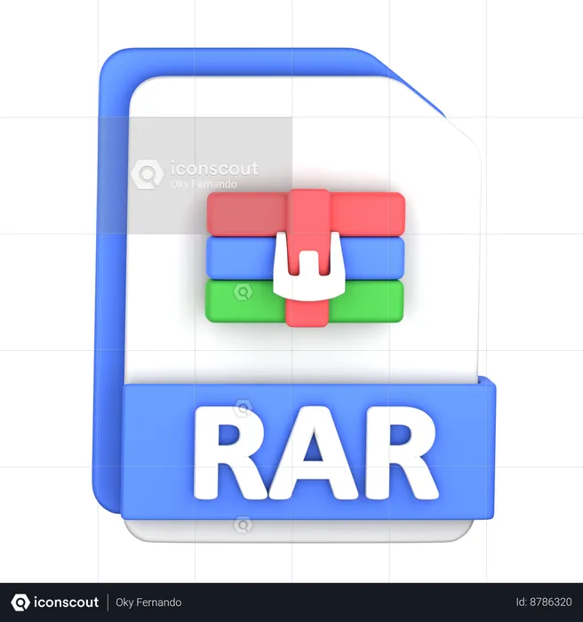 Archivo rar  3D Icon