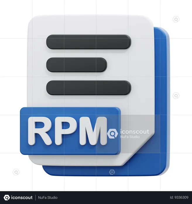 Archivo rpm  3D Icon