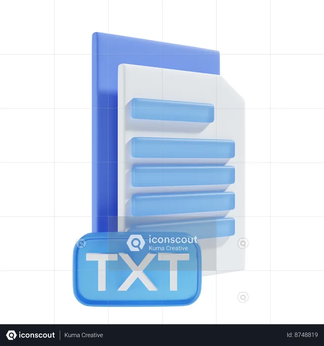 Archivo de texto  3D Icon