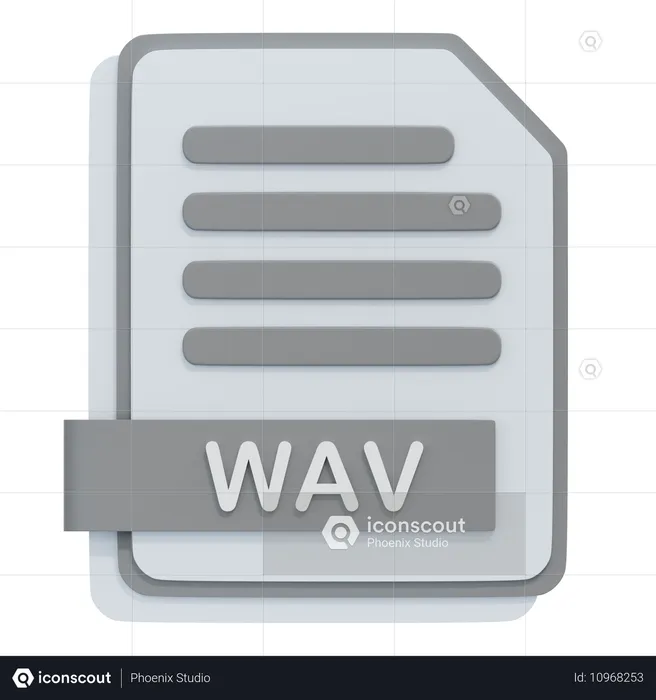 Archivo wav  3D Icon