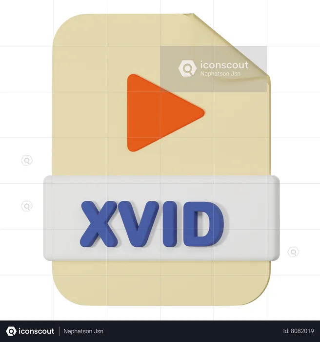 Archivo xvid  3D Icon