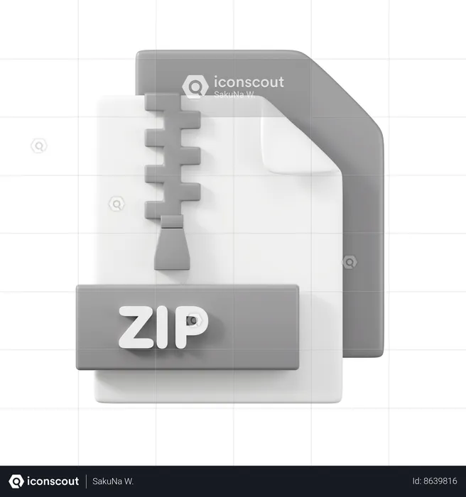 Archivo zip  3D Icon