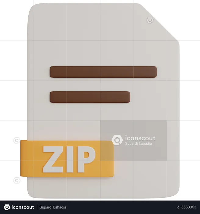 Archivo zip  3D Icon