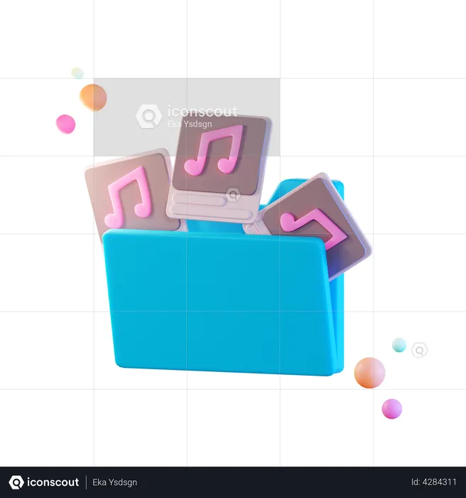 Archivos de sonido  3D Illustration