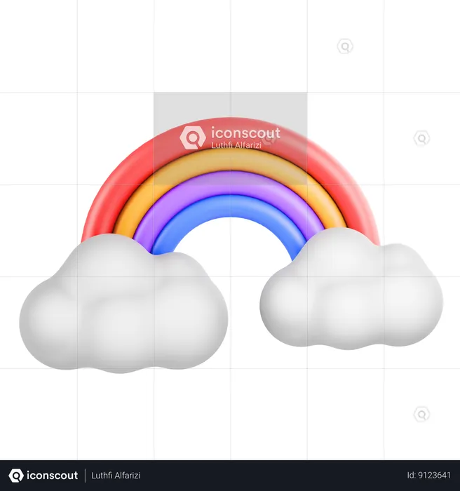 Arco-íris  3D Icon