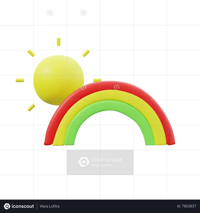 Arco-íris  3D Icon