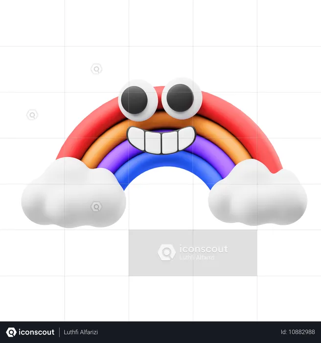 Arcoiris feliz  3D Icon