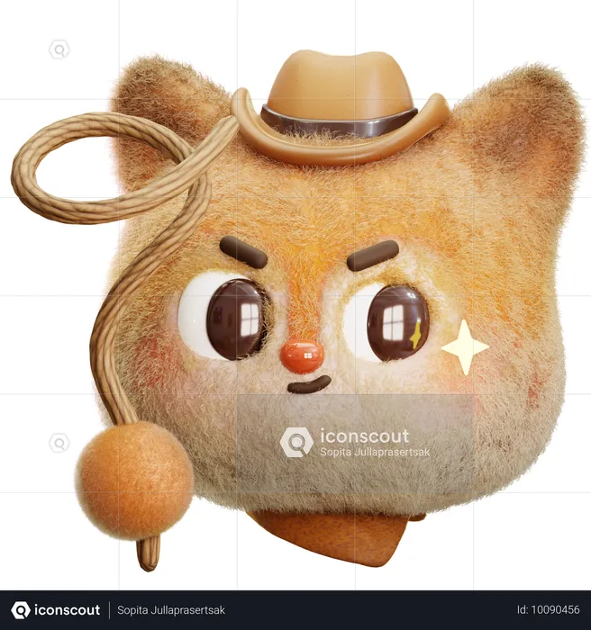 Vaquero ardilla Emoji 3D Icon