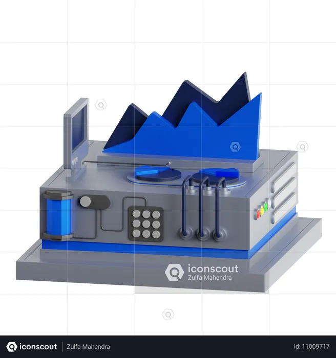 Area Chart  3D Icon