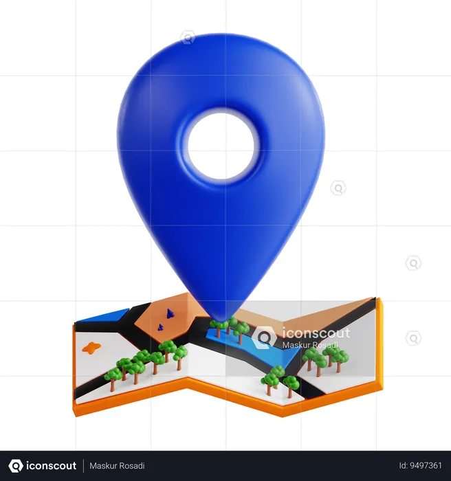 Area Map  3D Icon