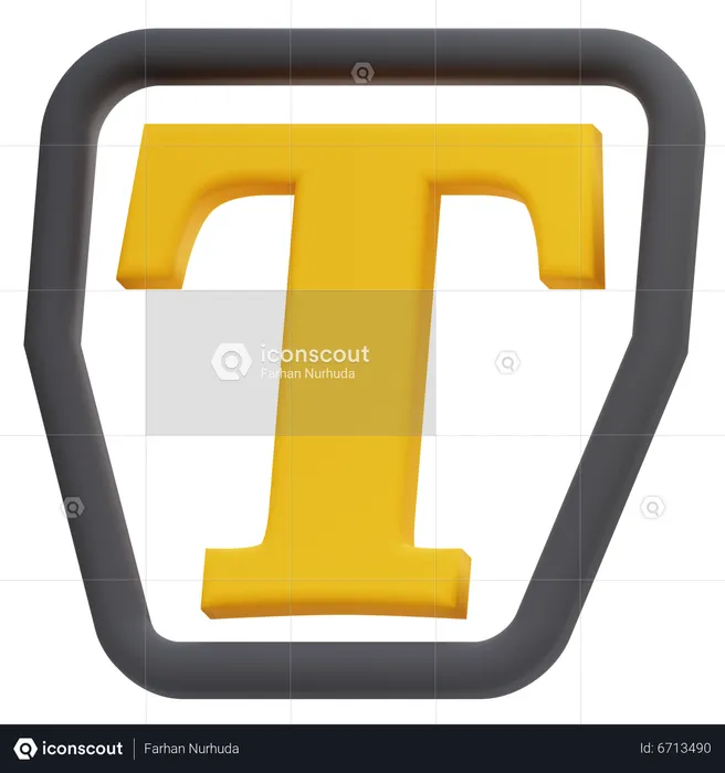 Area Type Tool  3D Icon