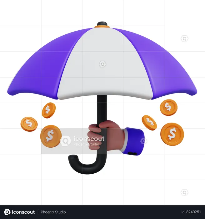 Assurance argent  3D Icon