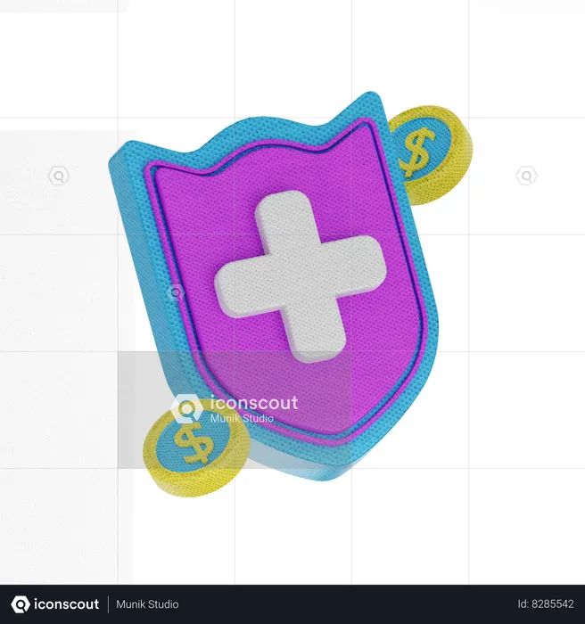 Bouclier d'argent  3D Icon