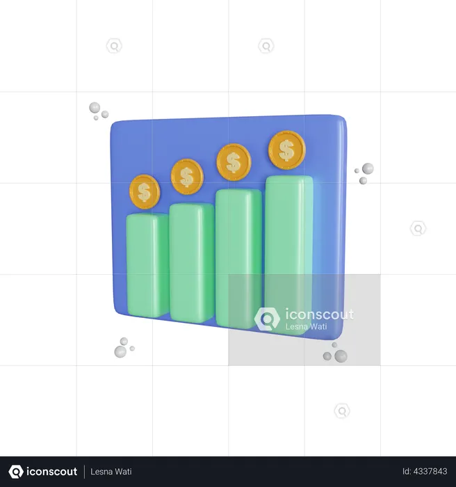 Croissance monétaire  3D Illustration