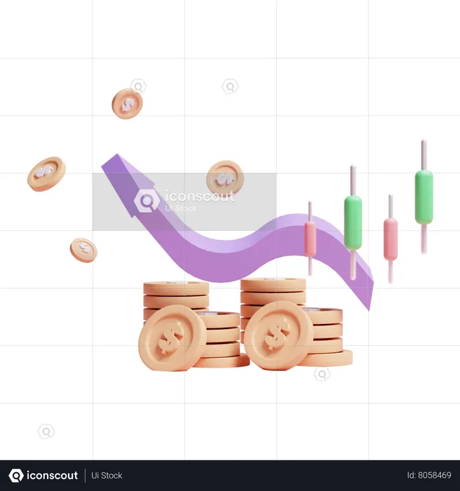 Croissance monétaire  3D Icon