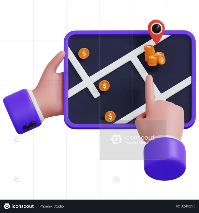 Emplacement de l'argent  3D Icon