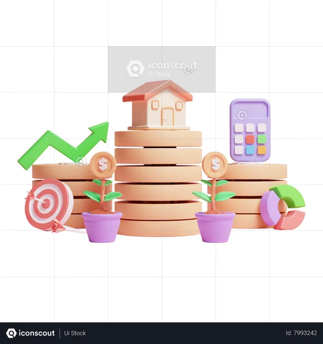 Investissement monétaire  3D Icon