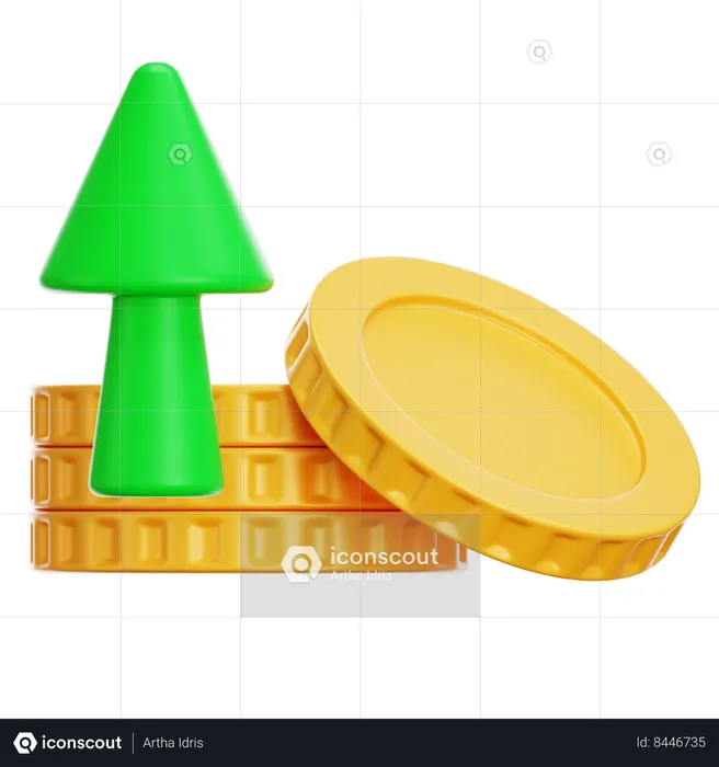 Profit en argent  3D Icon