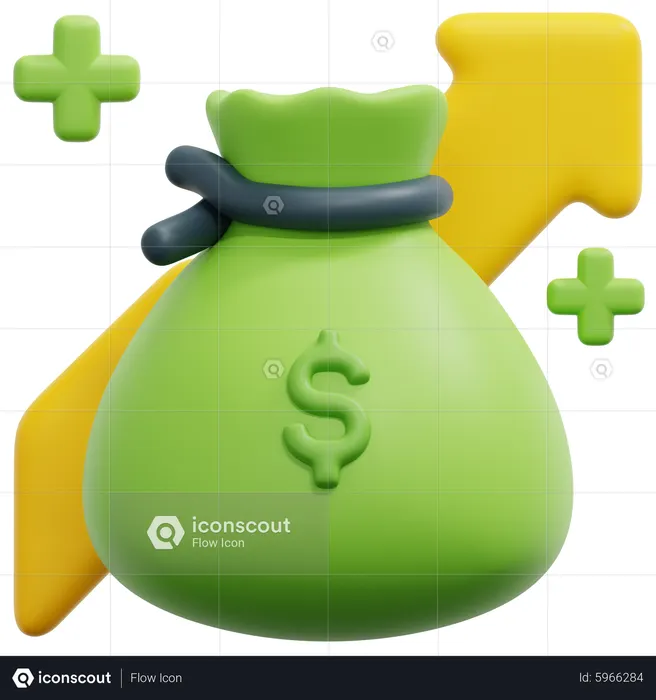 Profit en argent  3D Icon