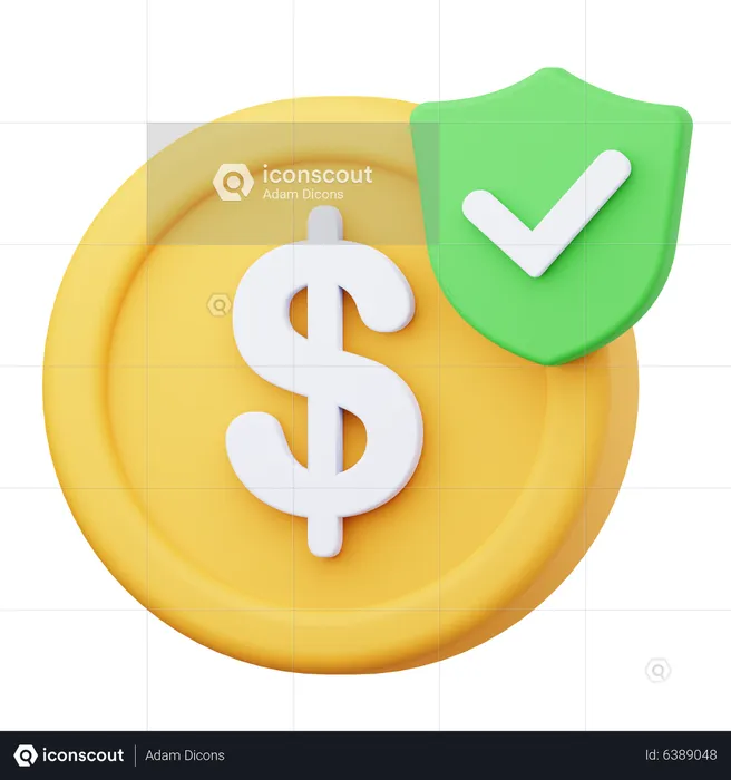 Protection de l'argent  3D Icon