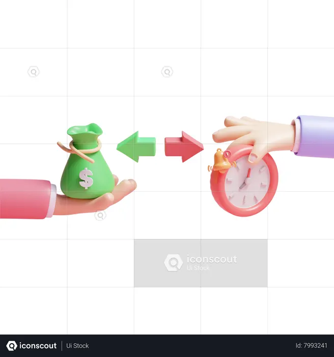 De l'argent au temps  3D Icon