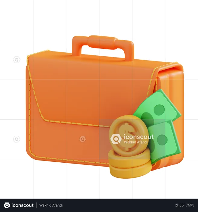 Valise d'argent  3D Icon