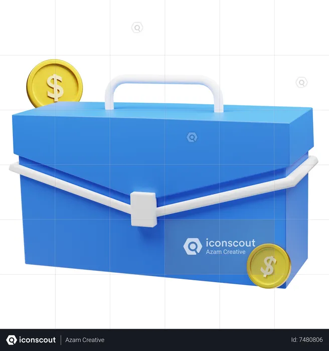 Valise d'argent  3D Icon