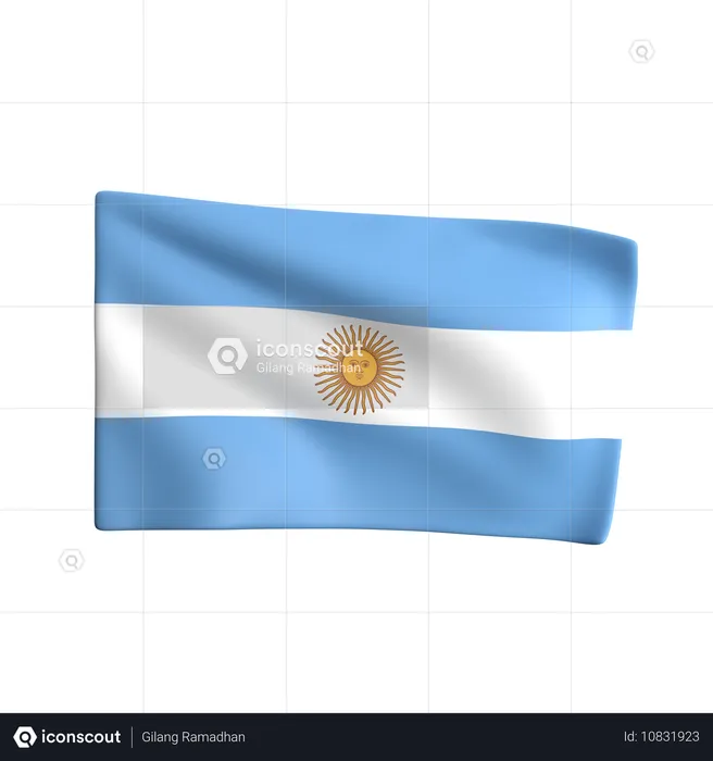 Argentina Flag 3D Icon