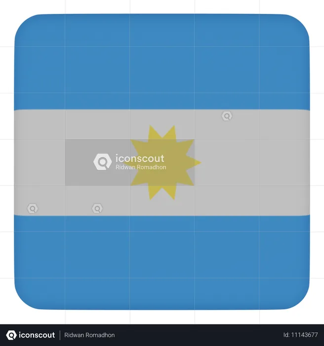 Argentina Flag 3D Icon