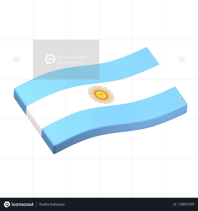 Argentina Flag 3D Icon