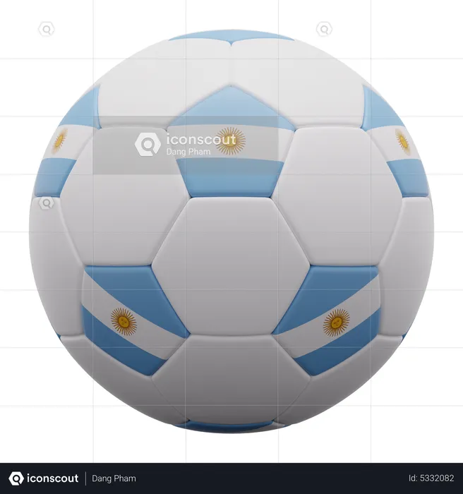 Argentina Ball Flag 3D Icon