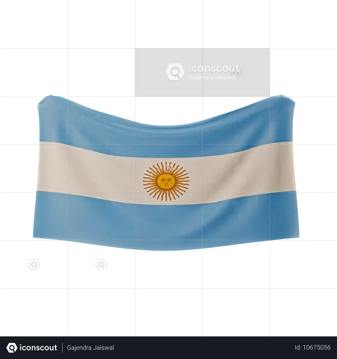 Argentina Flag Flag 3D Icon