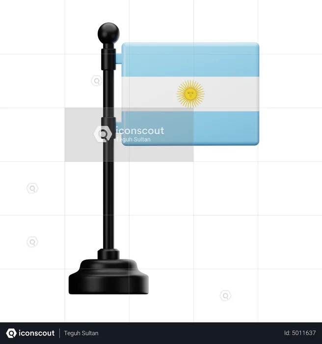 Argentina Flag Flag 3D Icon