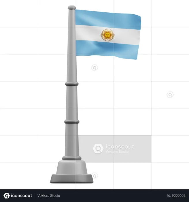 Argentina Flag  3D Icon