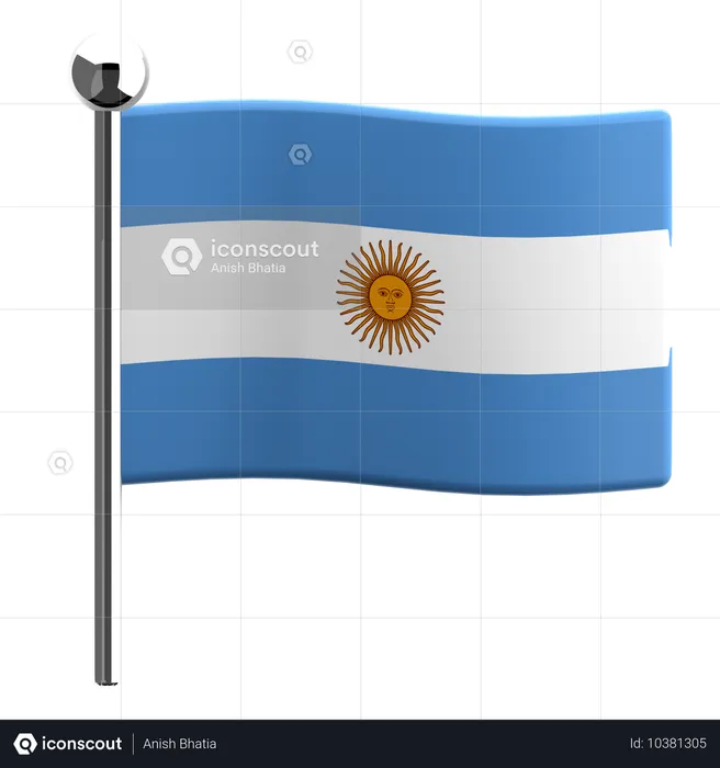 Argentine Flag 3D Icon