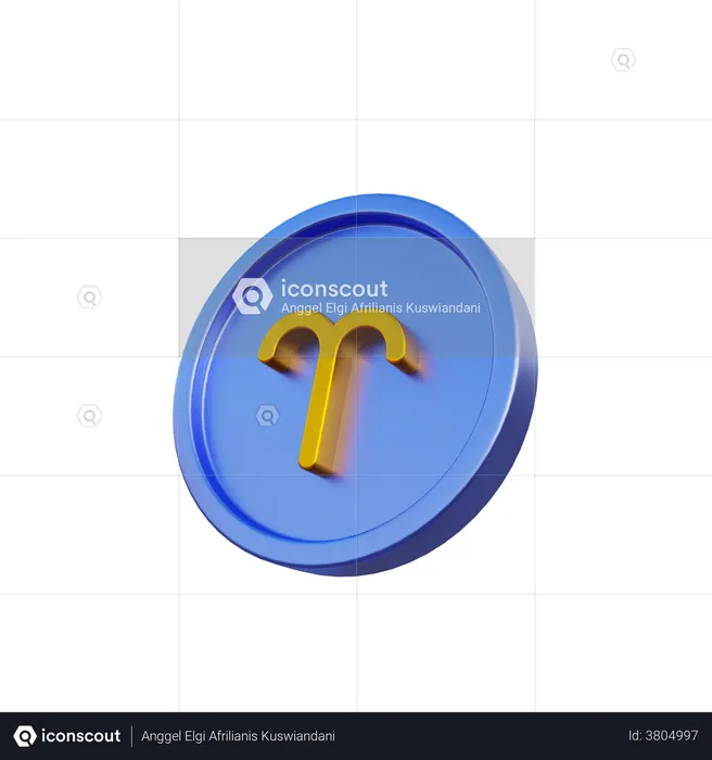 Aries sign  3D Illustration
