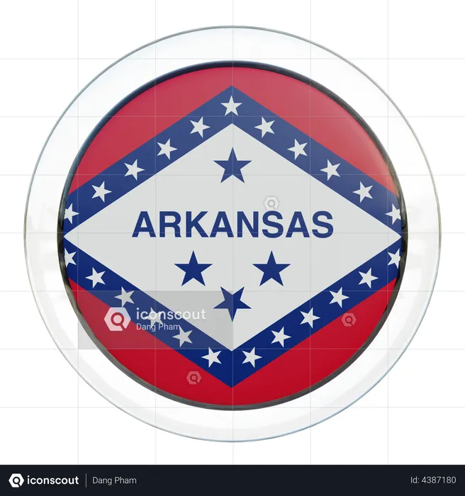 Verre drapeau de l'Arkansas Flag 3D Flag