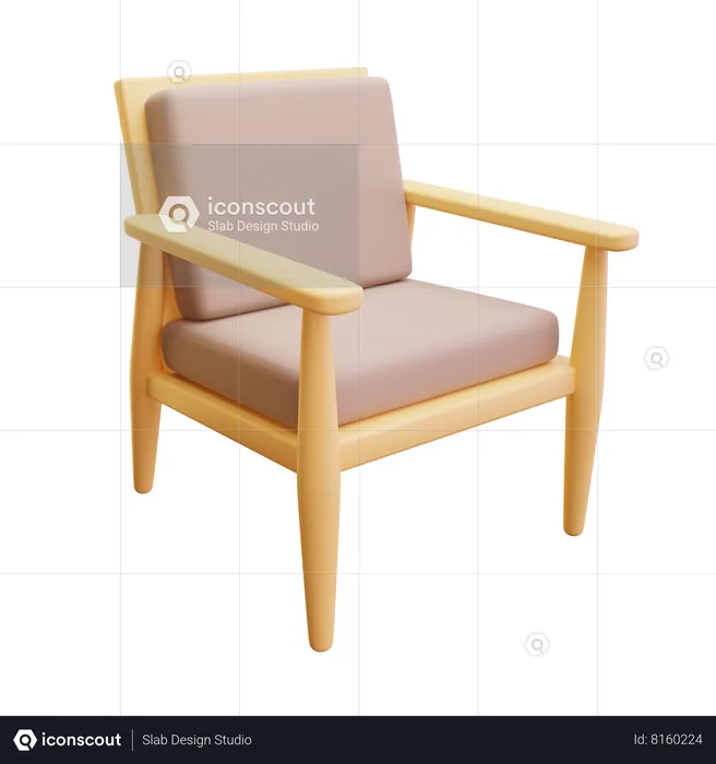 Arm Chair  3D Icon