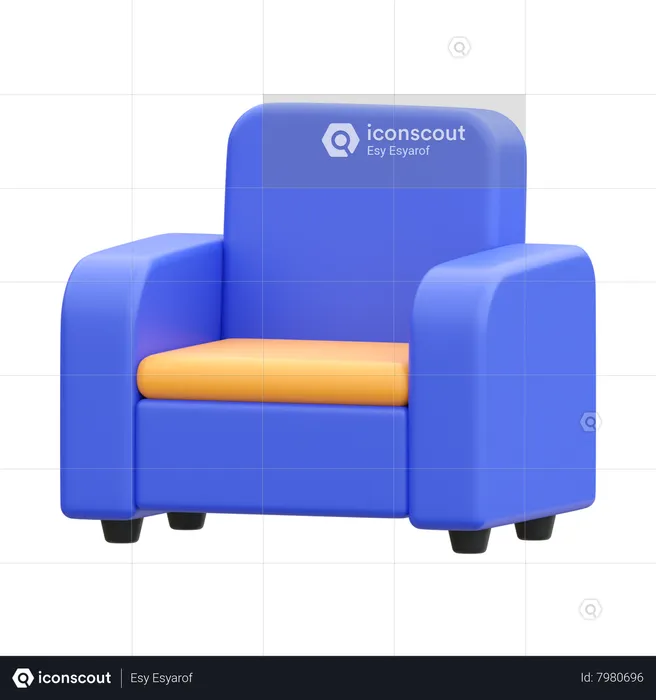 Arm Chair  3D Icon