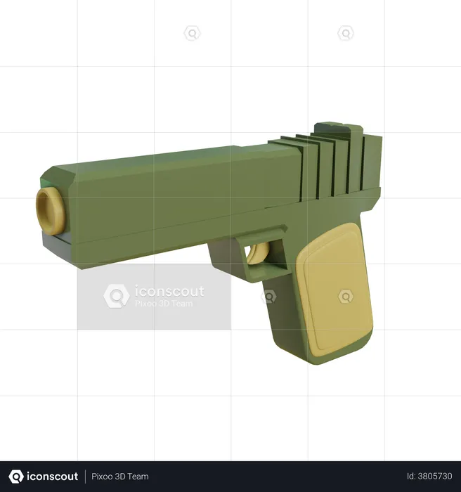 Pistola  3D Illustration