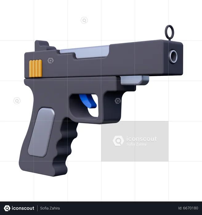 Pistola  3D Icon