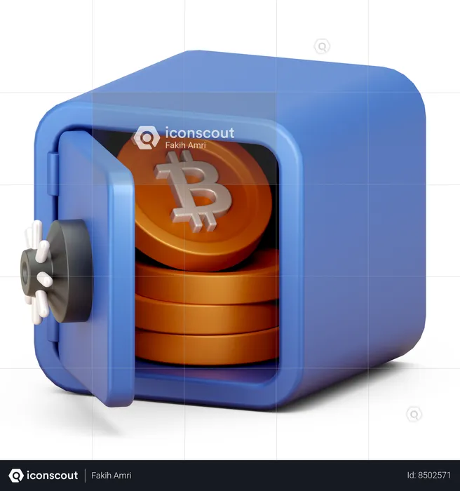 Armário de bitcoin  3D Icon