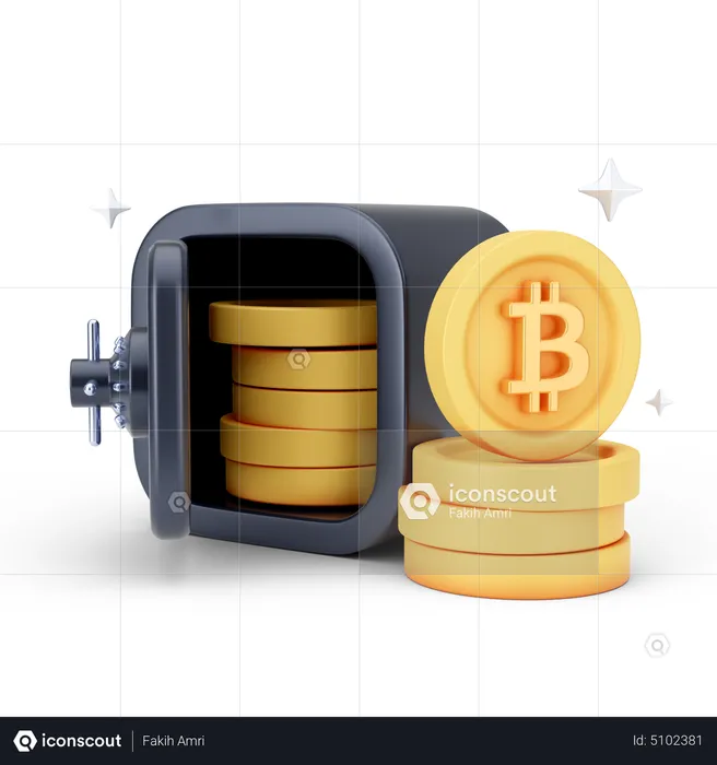 Armário de bitcoin  3D Icon