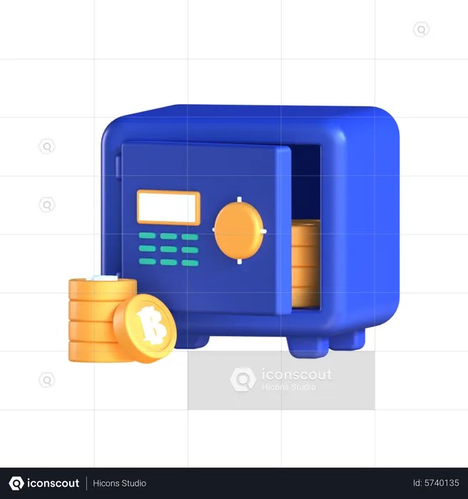 Armário de bitcoin  3D Icon