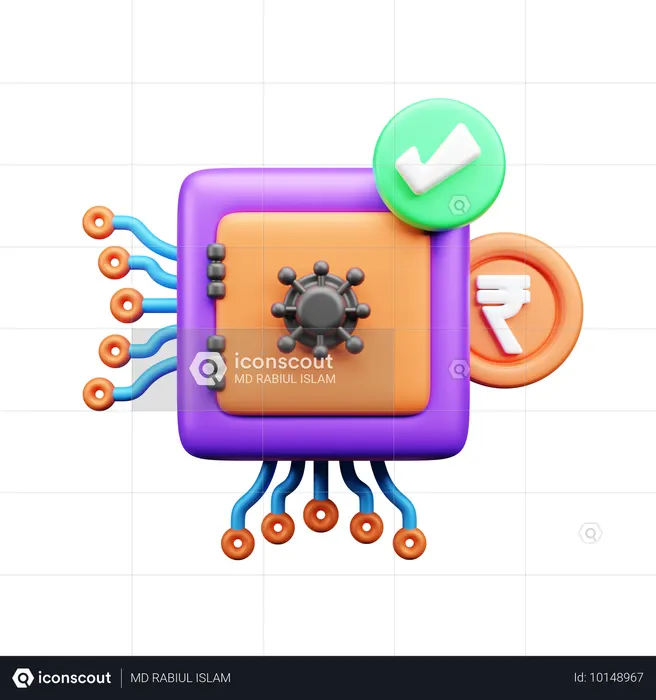 Armário do banco  3D Icon