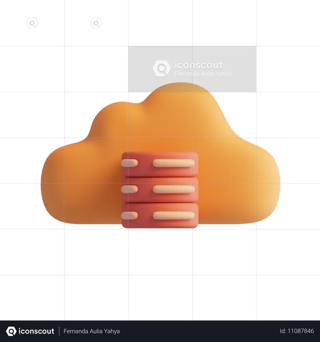 Armazenamento na núvem  3D Icon